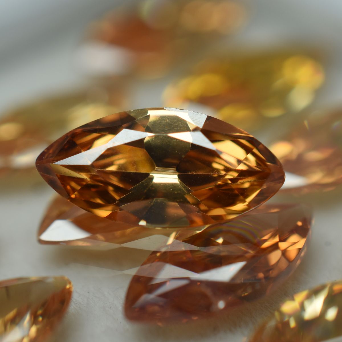 Marquise Cut Sapphire 7x5 mm 15 Pcs Natural CERTIFIED Champagne Color Gemstone