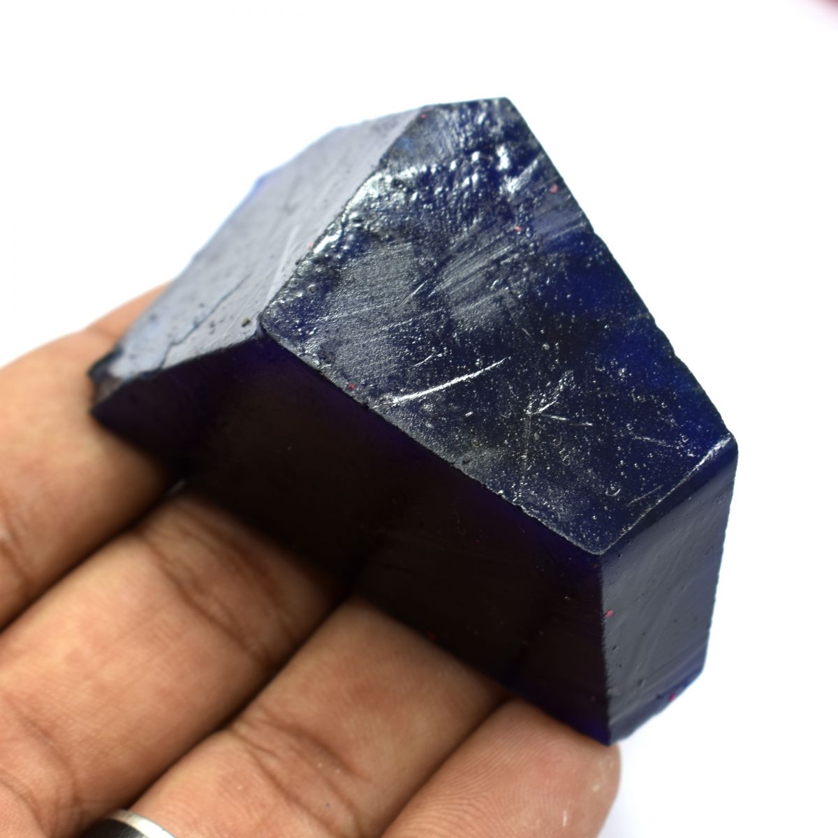 438.50 Ct Dyed Raw Rough Natural Sapphire Blue Loose Gemstone CERTIFIED