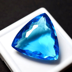 Trillion Cut Best Topaz Stone In The World Gems 48.10 Ct Blue Topaz Certified