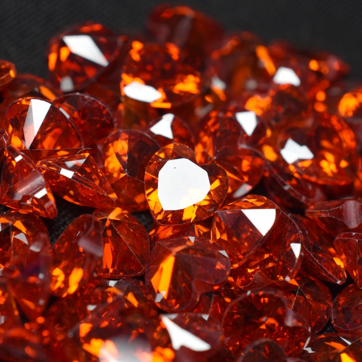 12 Pcs NATURAL Heart 6x6 mm Orange Ceylon SAPPHIRE Loose Gemstone CERTIFIED Lot