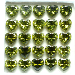 51 Pcs Natural Sapphire CERTIFIED Gemstone Lot Green Heart Shape 6x6 Size LOT