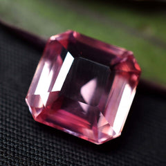 Natural Sapphire Loose Gemstone Padparadscha Square Cut 10.05 Ct CERTIFIED