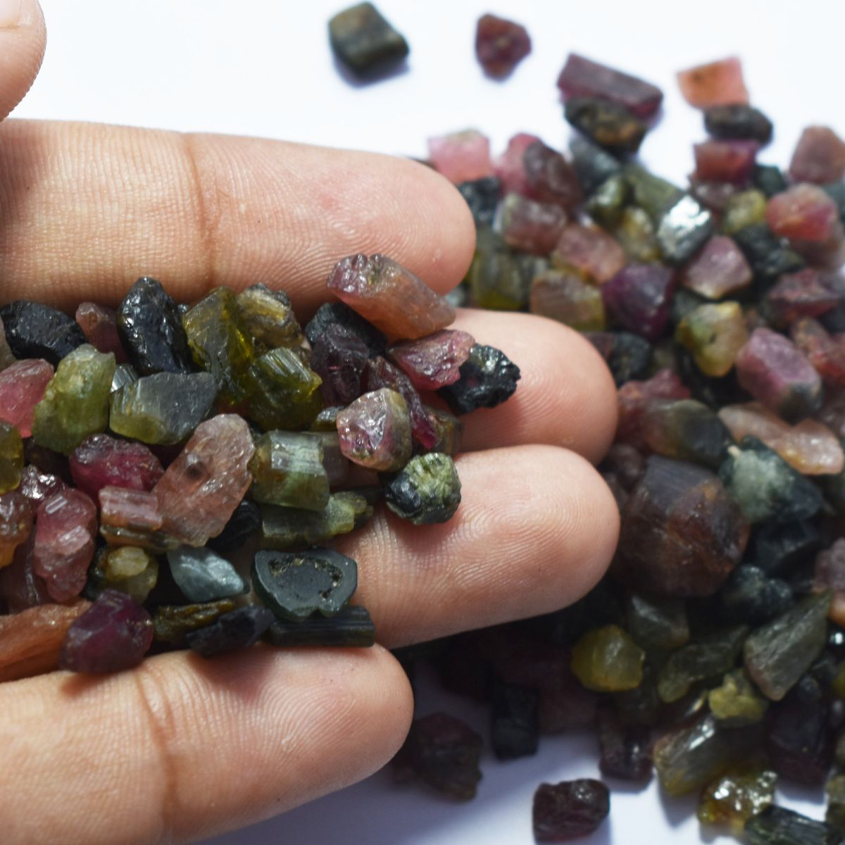 1247.00 Ct Natural UnCut Mix Color Tourmaline Rough CERTIFIED Loose Gemstone Lot