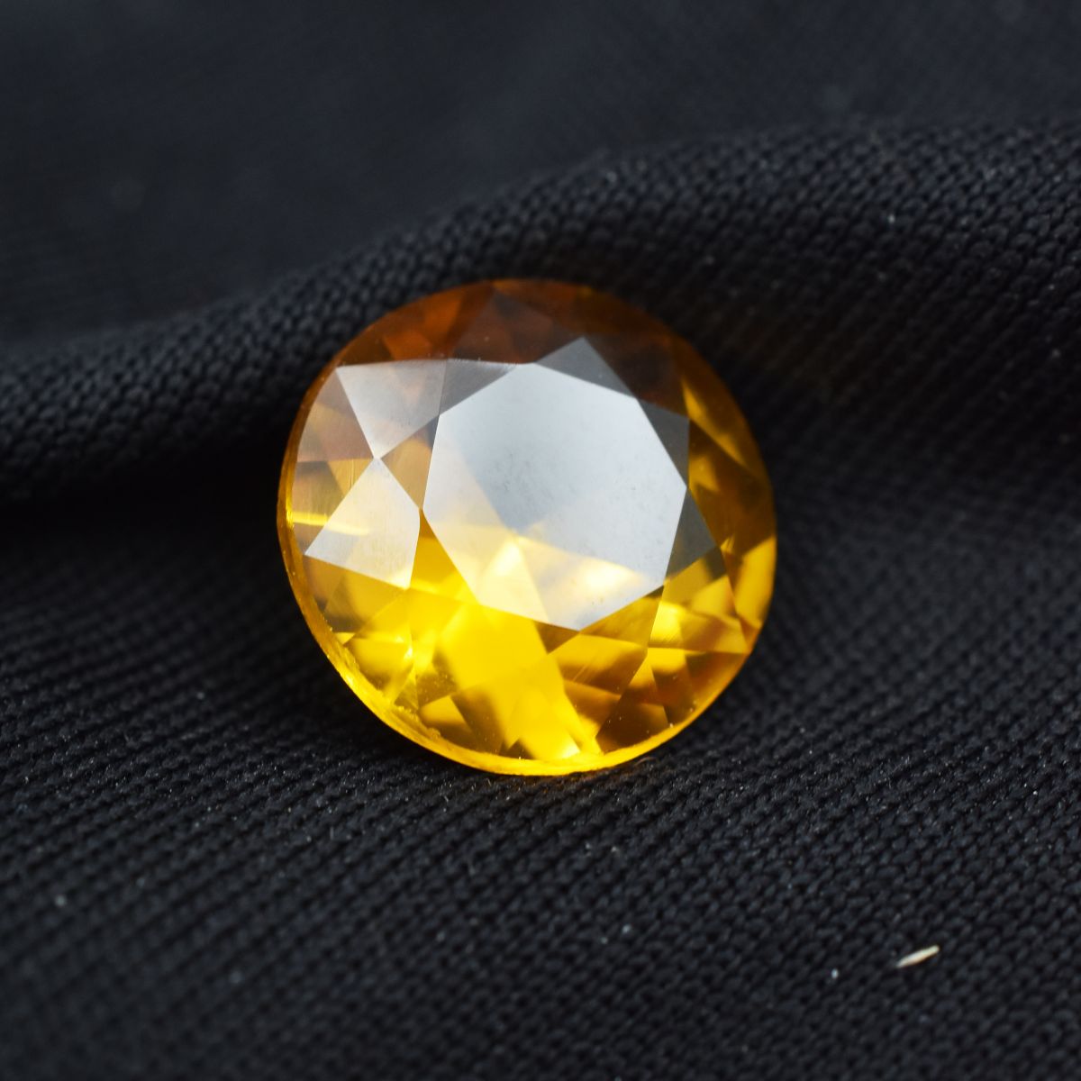 World Best 6.60 Ct Natural Yellow Sapphire Genuine Round Cut CERTIFIED Gemstone