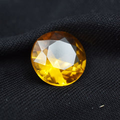 World Best 6.60 Ct Natural Yellow Sapphire Genuine Round Cut CERTIFIED Gemstone