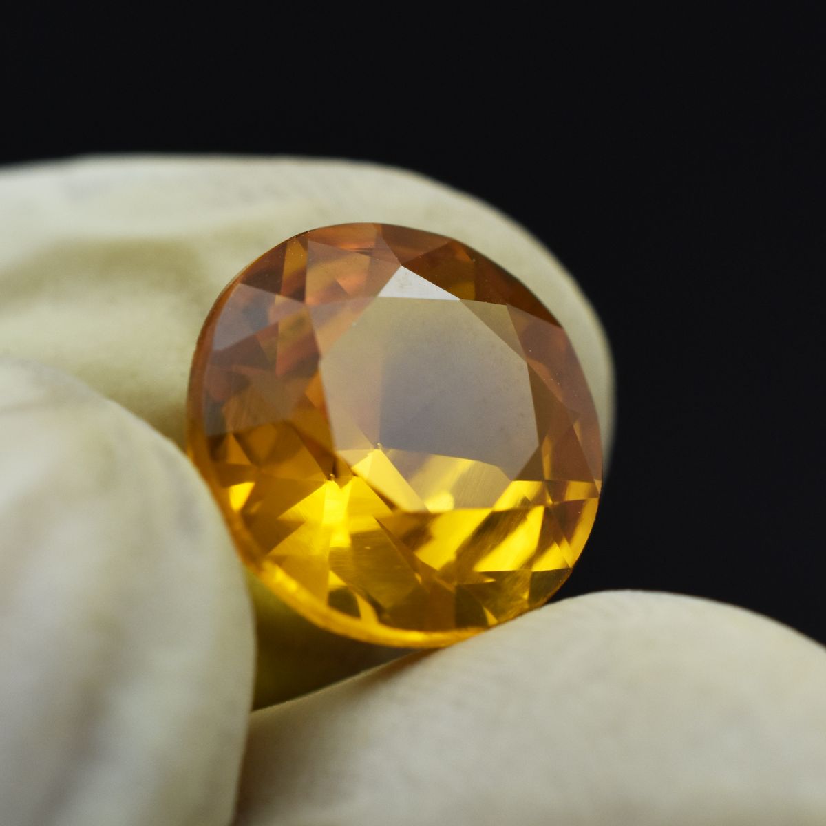 World Best 6.60 Ct Natural Yellow Sapphire Genuine Round Cut CERTIFIED Gemstone