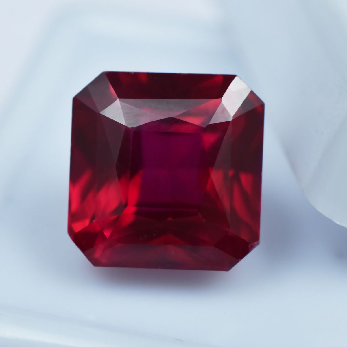 Excellent Ruby Red 8.75 Ct Square Cut Natural Ring Size Loose Gemstone CERTIFIED
