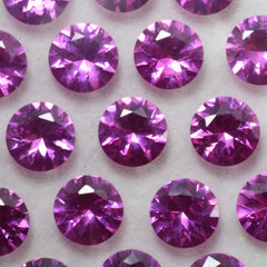 16  Pcs Natural Flawless Pink Ruby 8x8 mm Round Shape  CERTIFIED Loose Gemstone