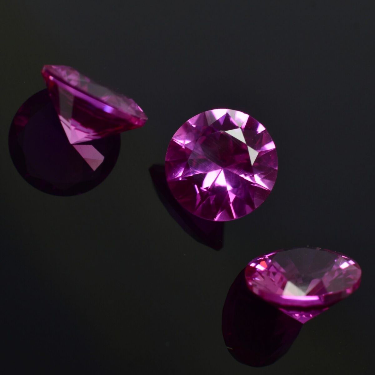 16  Pcs Natural Flawless Pink Ruby 8x8 mm Round Shape  CERTIFIED Loose Gemstone