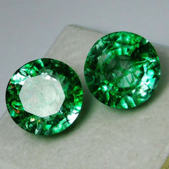 15.16Ct Natural Muzo Emerald Green Round Cut CERTIFIED Loose Gemstone Ring Size