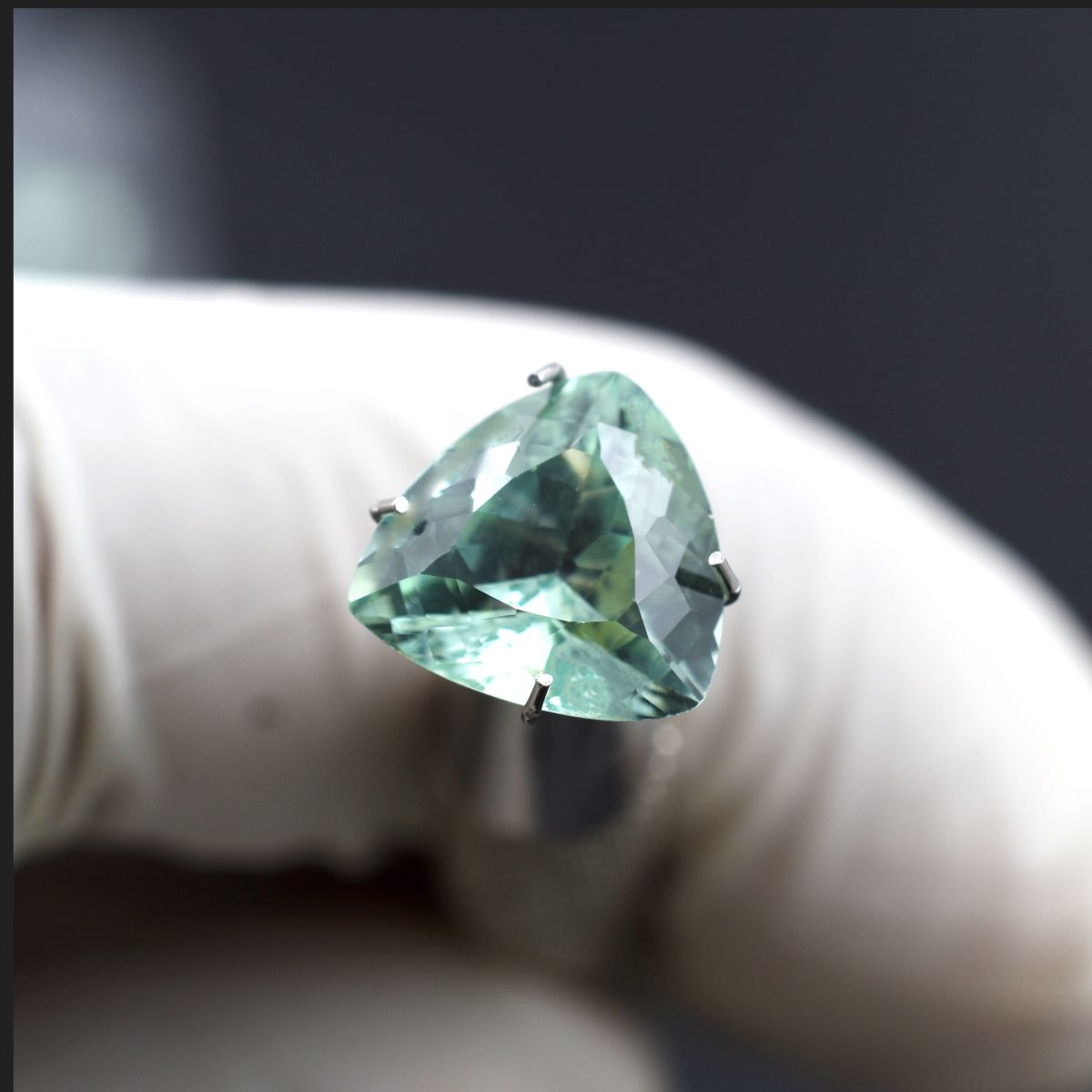 2 Ct Natural Grandidierite Bluish Green CERTIFIED Trillion Cut Loose Gemstone