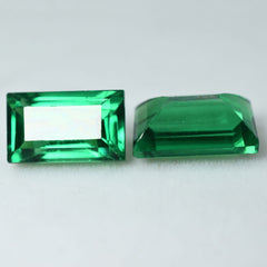 18.56 Ct NATURAL  Tsavorite Garnet Green EMERALD CUT Gemstone CERTIFIED pair