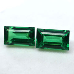 18.56 Ct NATURAL  Tsavorite Garnet Green EMERALD CUT Gemstone CERTIFIED pair