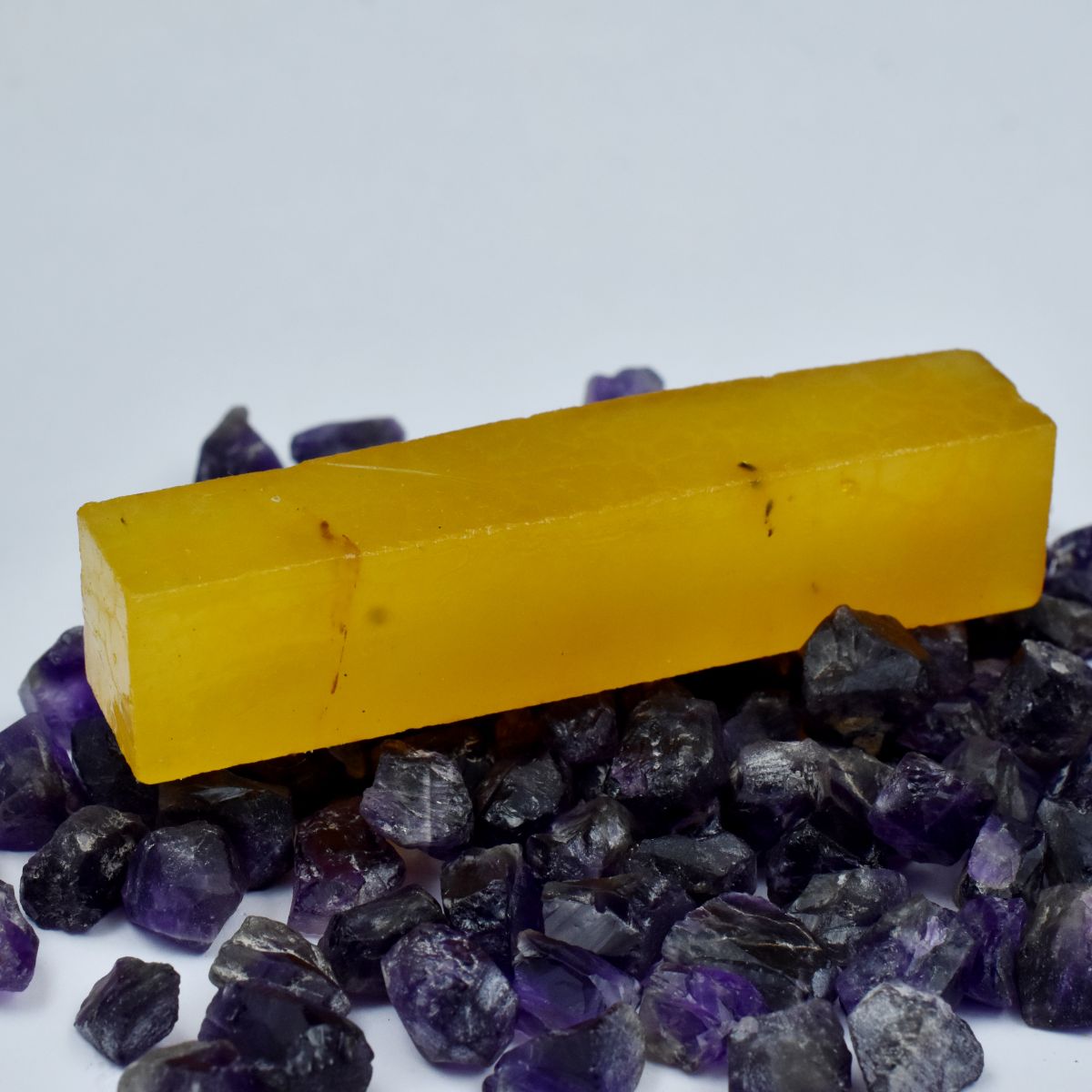 CERTIFIED Yellow Raw Sapphire Natural Uncut Rough 371.55 Ct Loose Gemstone