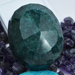 Natural Loose Gemstone 550.25 Ct Oval Cut Emerald Green Huge Size CERTIFIED