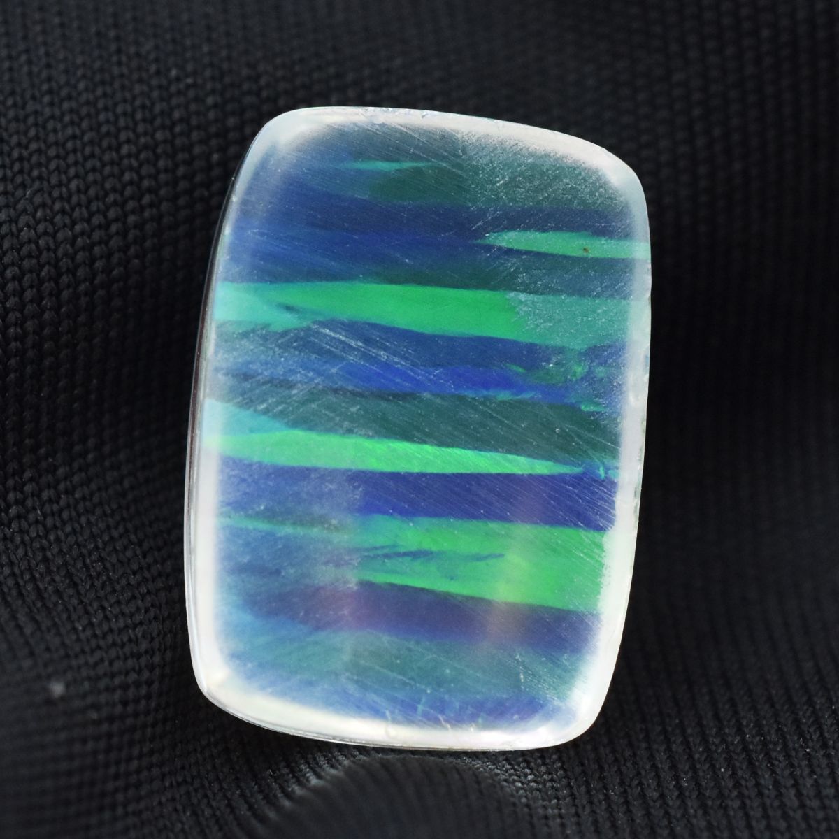 14.45 Ct Multi-Color Natural Opal Loose Gemstone Emerald Cut  CERTIFIED