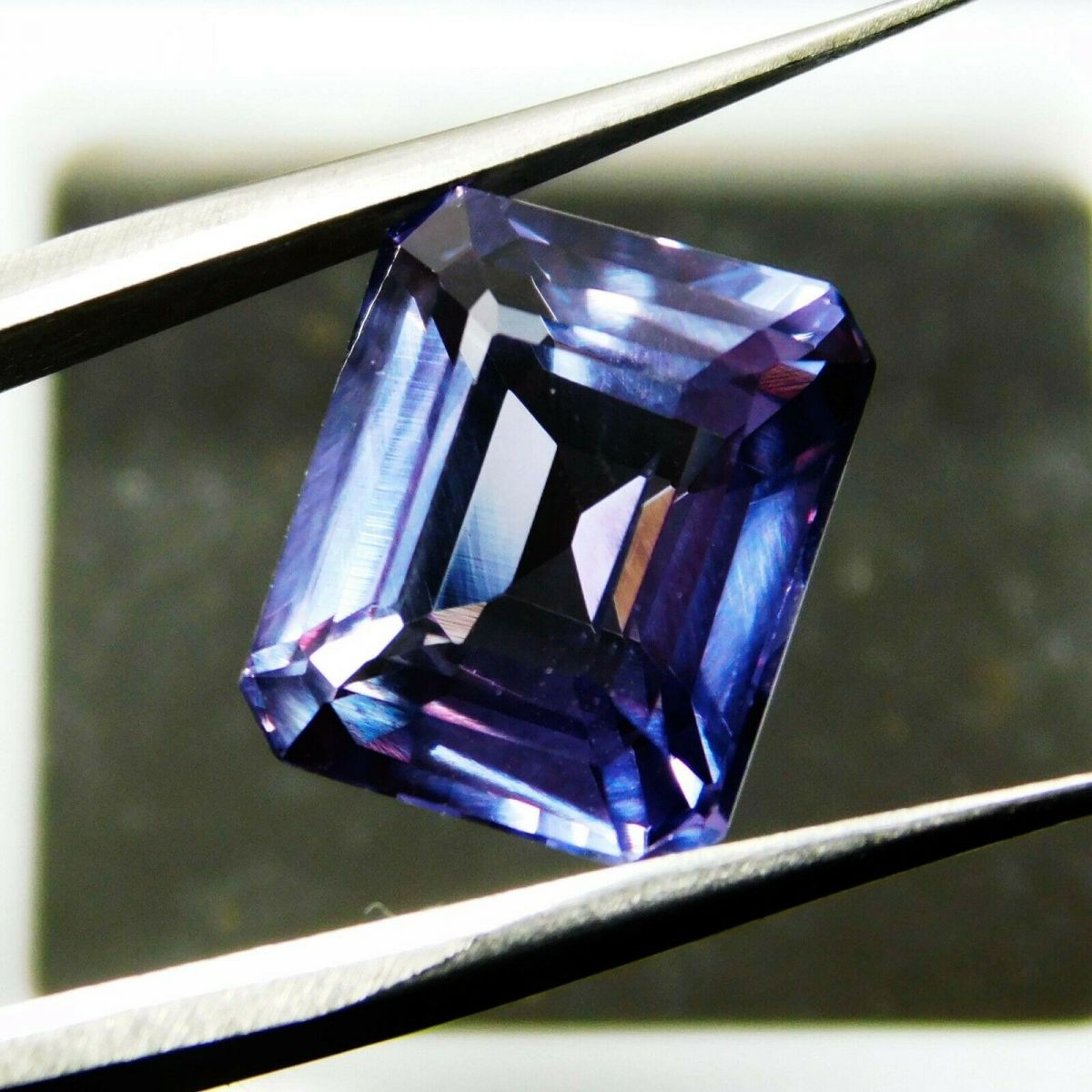 Color Change Emerald Cut 9 Ct Natural Alexandrite Loose Gemstone CERTIFIED