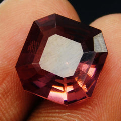 9 Carat Padparadscha Natural Sapphire Loose Gemstone Square Cut CERTIFIED