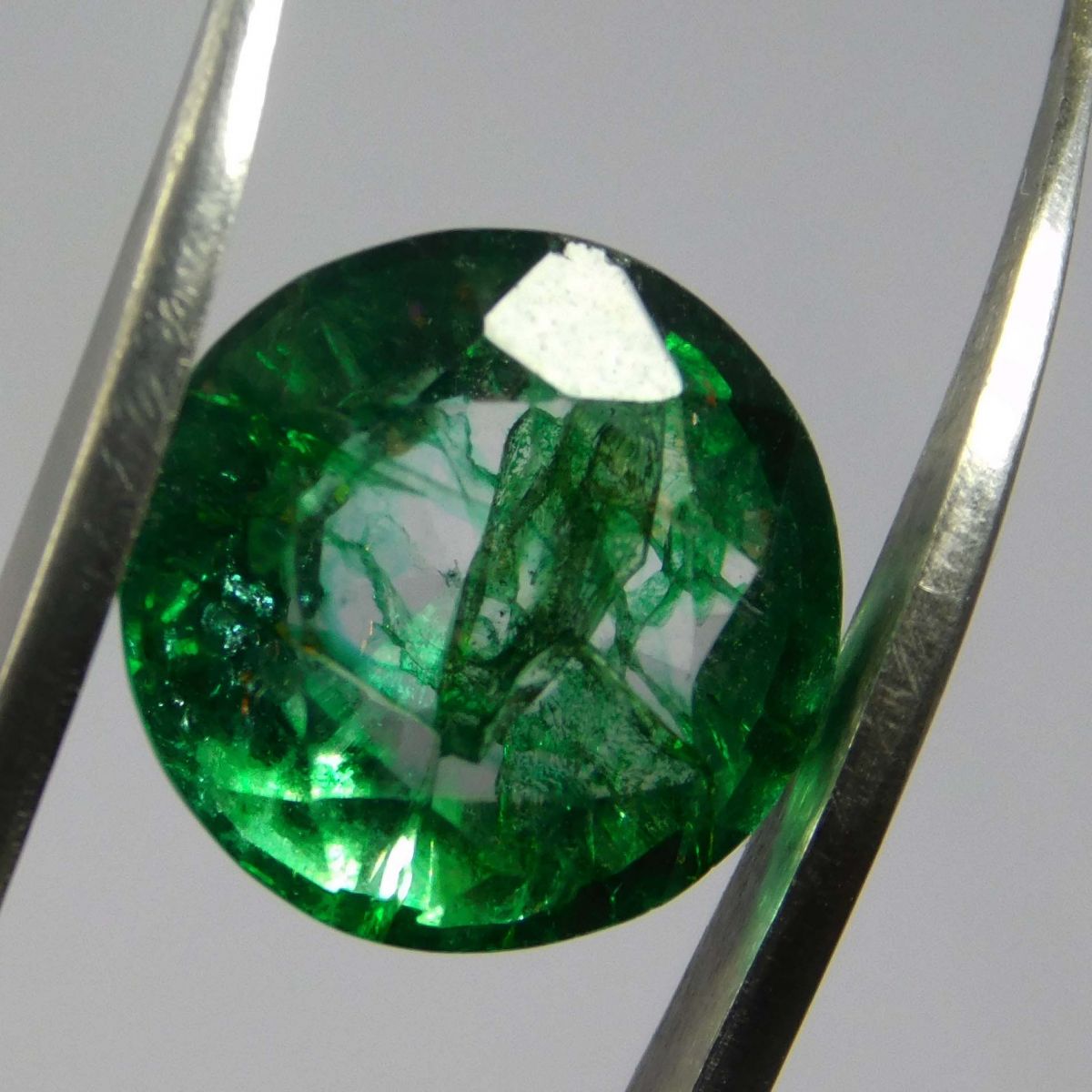 6.64 Carat Natural CERTIFIED Emerald Round Cut Green Colombian Loose Gemstone