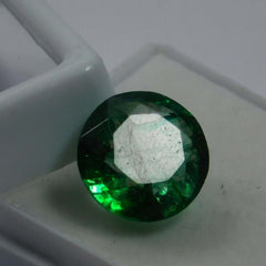 6.64 Carat Natural CERTIFIED Emerald Round Cut Green Colombian Loose Gemstone