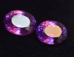 CERTIFIED Natural Tanzanite Oval Cut 18.78 Carat Purple Loose Gemstone Pair