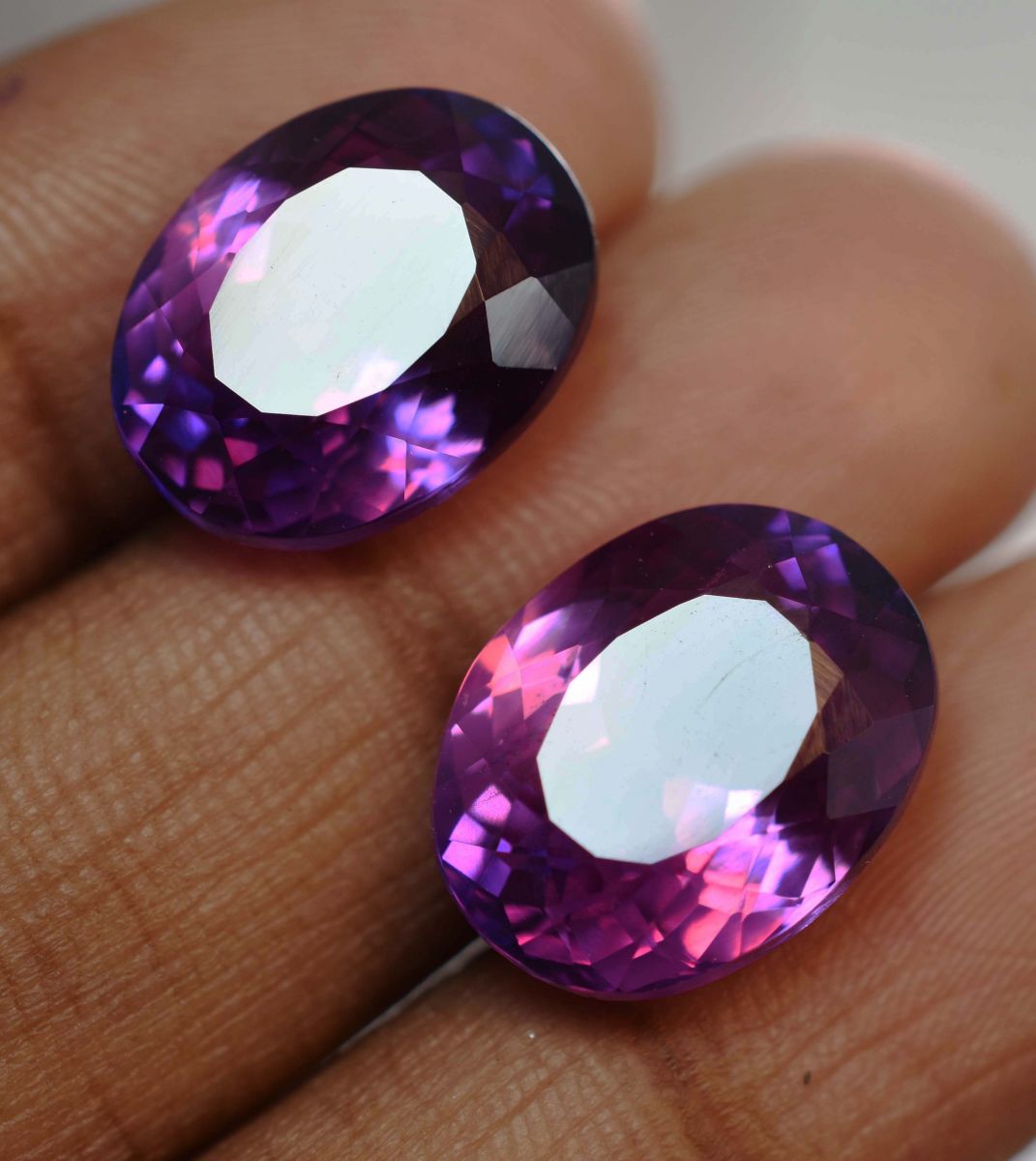 CERTIFIED Natural Tanzanite Oval Cut 18.78 Carat Purple Loose Gemstone Pair