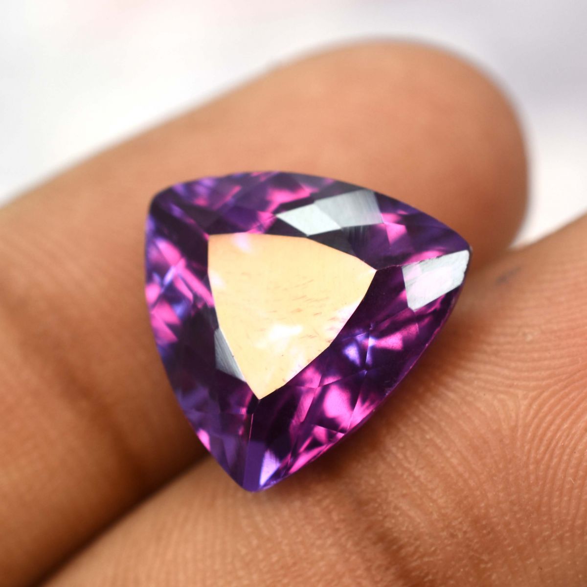 10.20 Ct Natural Color Change Alexandrite Trillion Cut Loose Gemstone CERTIFIED