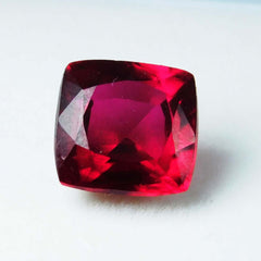 NATURAL Loose Gemstone 9 Ct Red RUBY Cushion Shape CERTIFIED