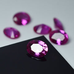 Natural Pink Ruby 12 Pcs CERTIFIED Oval Cut Ring Size Gemstone 8x6 mm