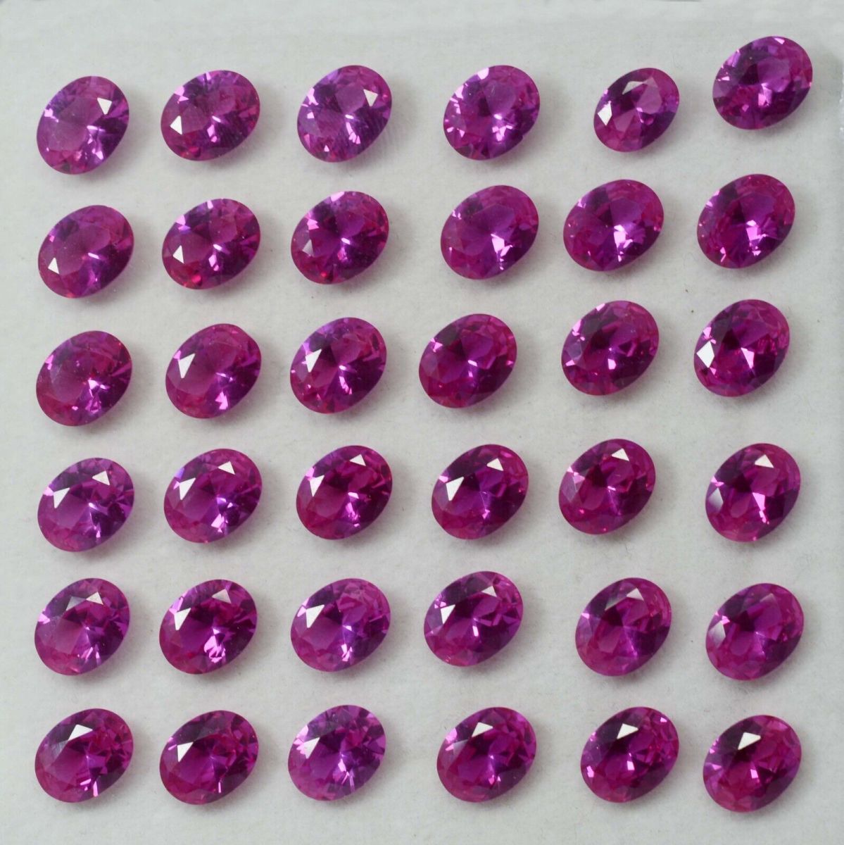 Natural Pink Ruby 12 Pcs CERTIFIED Oval Cut Ring Size Gemstone 8x6 mm