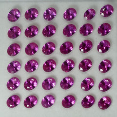 9x7 mm Gemstone Natural Pink Ruby 24 Pcs CERTIFIED Ring Size  Oval Cut