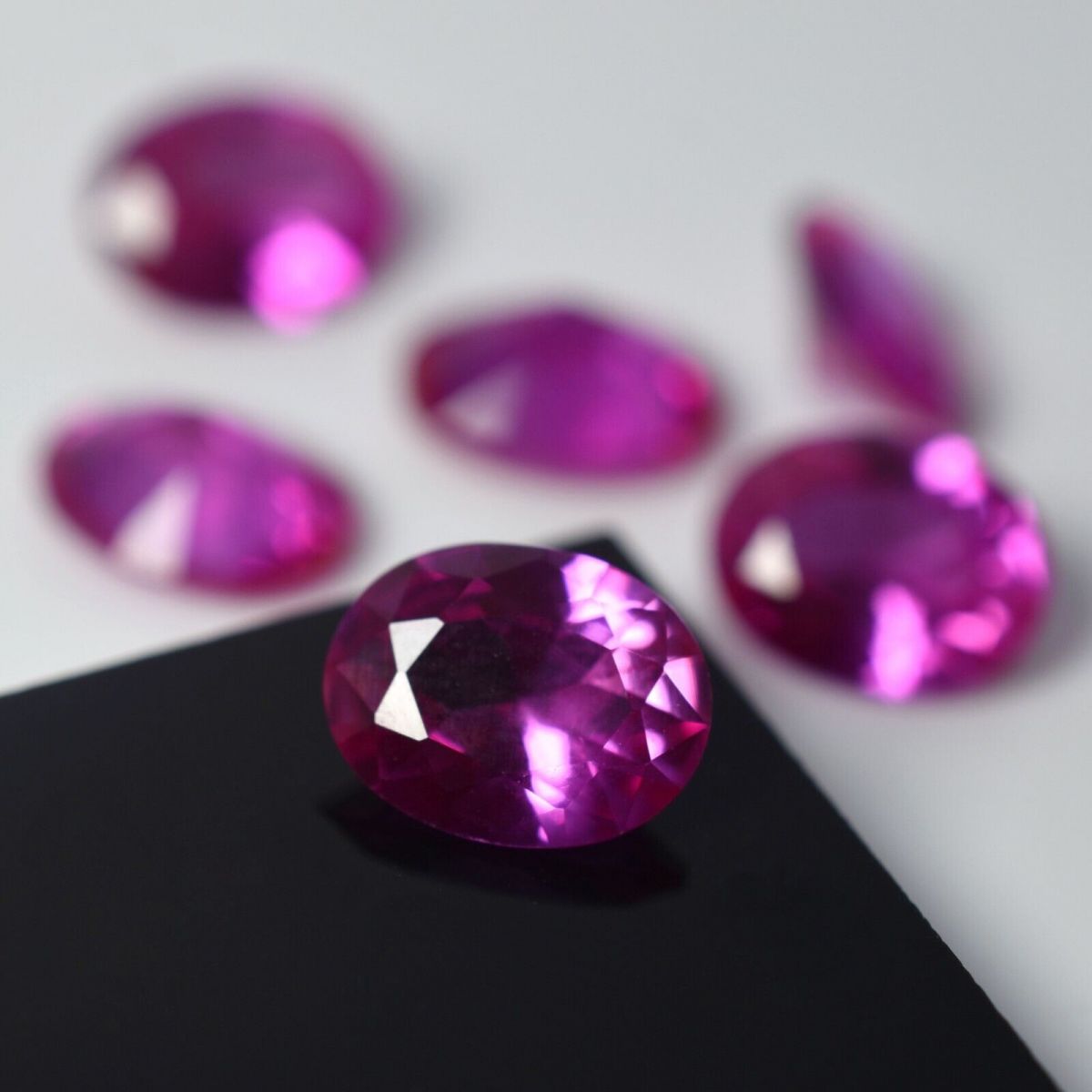 9x7 mm Gemstone Natural Pink Ruby 24 Pcs CERTIFIED Ring Size  Oval Cut