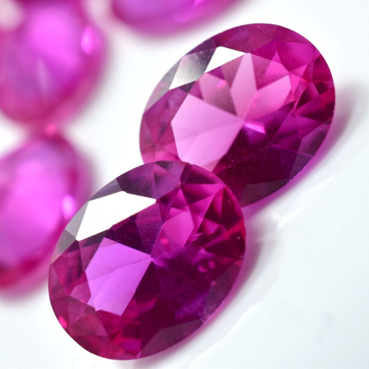 9x7 mm Gemstone Natural Pink Ruby 24 Pcs CERTIFIED Ring Size  Oval Cut