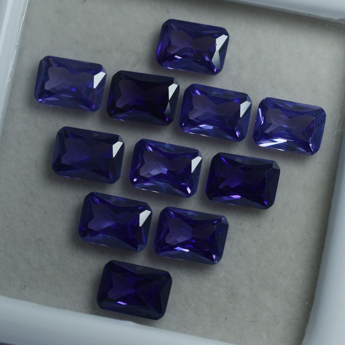 9 Pcs Natural Rare Tanzanite Purple Color Emerald CERTIFIED Best Loose Gemstone