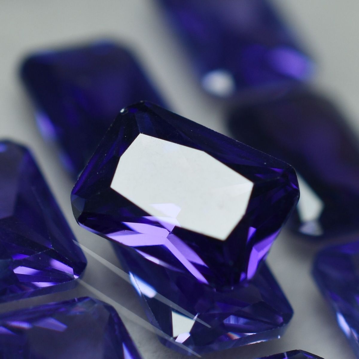 9 Pcs Natural Rare Tanzanite Purple Color Emerald CERTIFIED Best Loose Gemstone