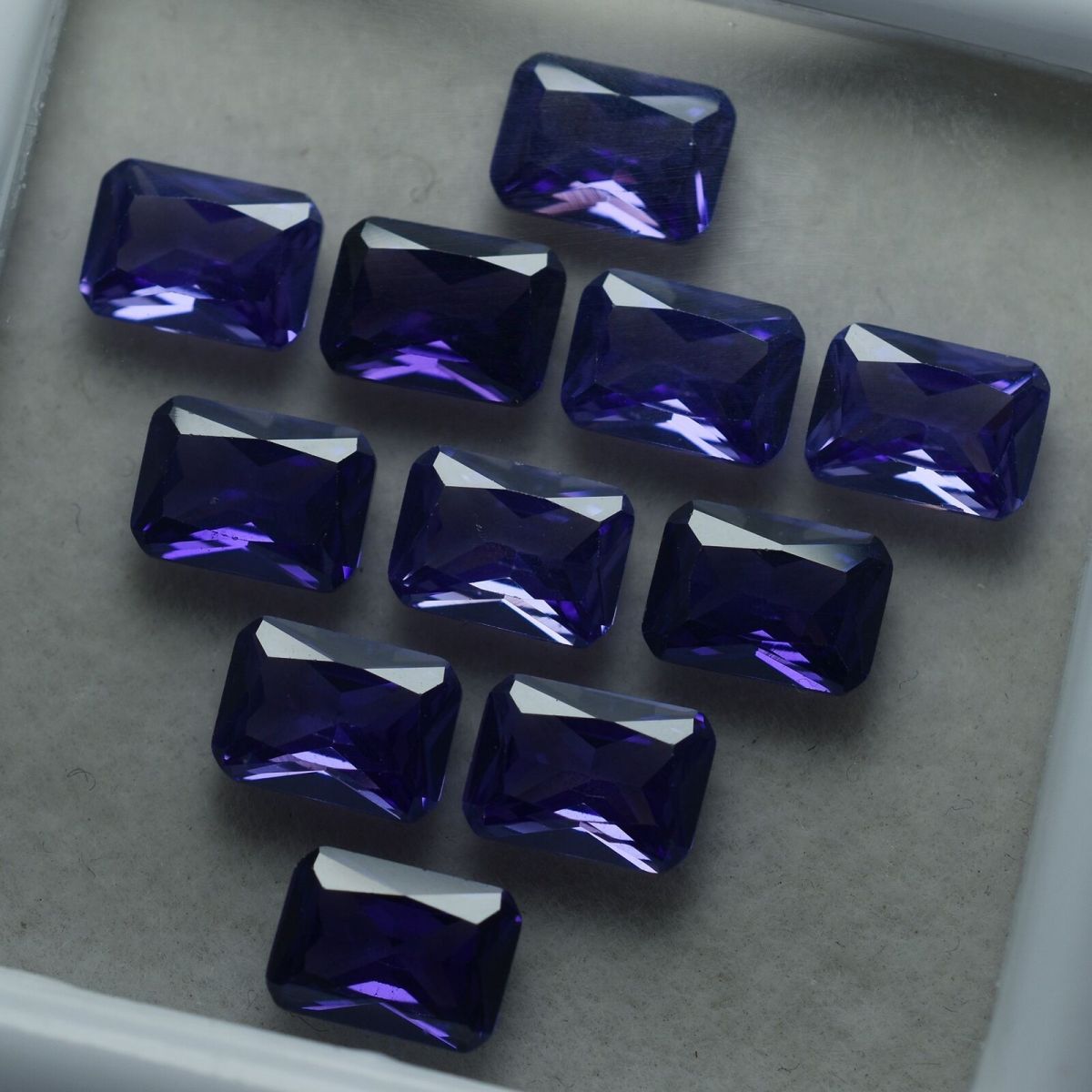 9 Pcs Natural Rare Tanzanite Purple Color Emerald CERTIFIED Best Loose Gemstone