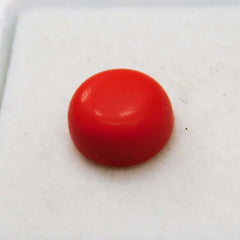 2 Ct Natural Red Coral Italian Cabochon Round Cut Loose Gemstone