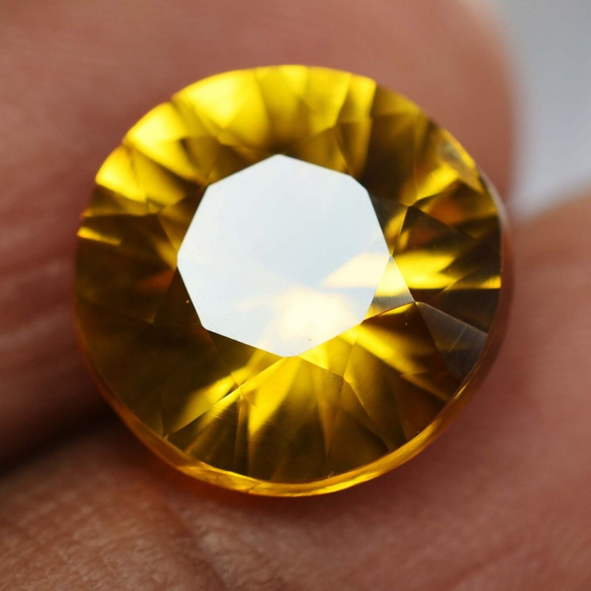 Round Cut Natural YELLOW Ceylon SAPPHIRE 8.46 Ct CERTIFIED  Loose Gemstone