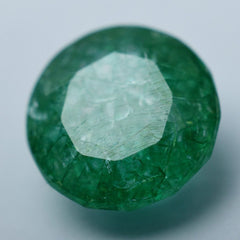 Loose Gemstone ZAMBIA Green EMERALD 4.40 Ct Natural ROUND Cut For Ring CERTIFIED