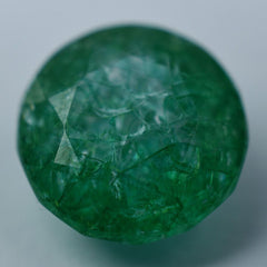 Loose Gemstone ZAMBIA Green EMERALD 4.40 Ct Natural ROUND Cut For Ring CERTIFIED