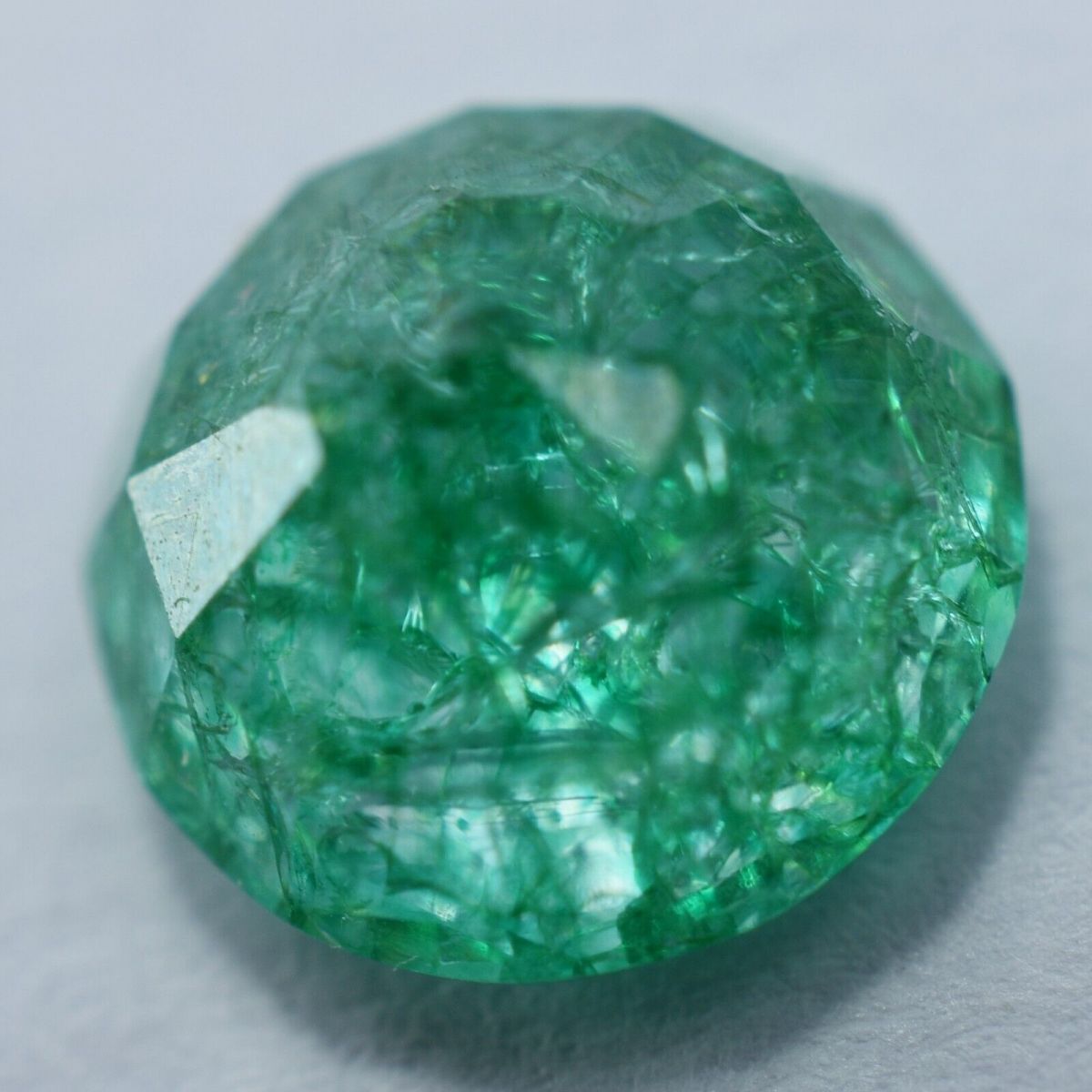 Loose Gemstone ZAMBIA Green EMERALD 4.40 Ct Natural ROUND Cut For Ring CERTIFIED