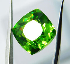 9.80 Ct Natural PERIDOT Square Cushion Shape CERTIFIED Loose Gemstones