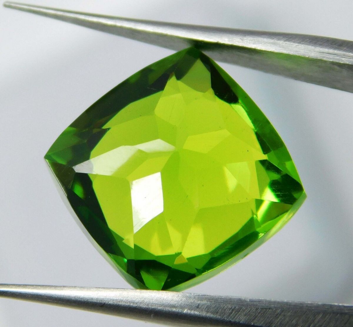 9.80 Ct Natural PERIDOT Square Cushion Shape CERTIFIED Loose Gemstones