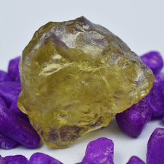 Natural Lemon Topaz 150.00 Ct Loose Gemstone CERTIFIED Uncut Raw Rough