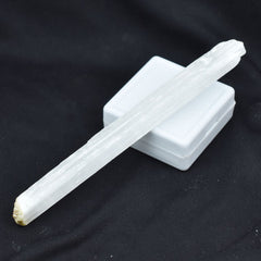 Natural 102.30Ct Uncut Cut White Rough Selenite Stick Loose Gemstone CERTIFIED