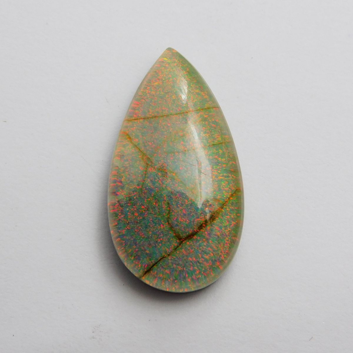 Pear Shape Monarch Opal 15.60 Ct CERTIFIED Natural Loose Gemstone