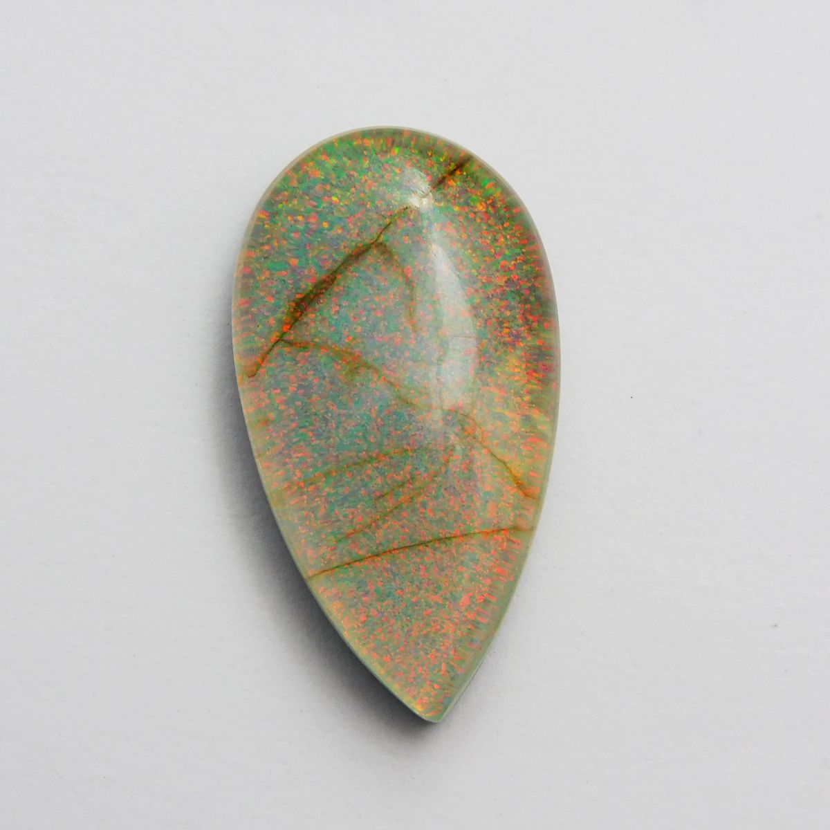 Pear Shape Monarch Opal 15.60 Ct CERTIFIED Natural Loose Gemstone