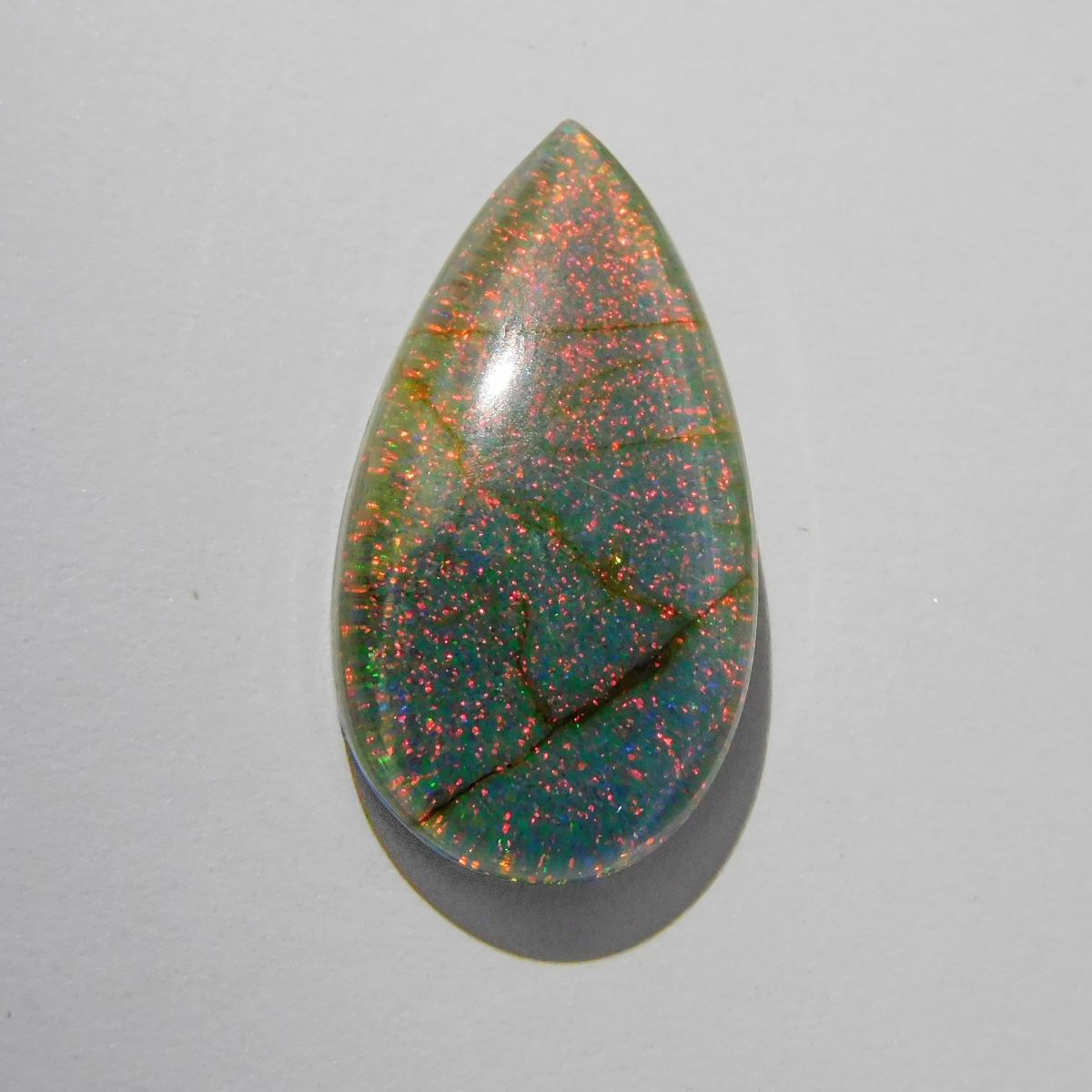 Pear Shape Monarch Opal 15.60 Ct CERTIFIED Natural Loose Gemstone