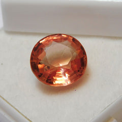 10.00 Ct Round Cut Natural Padparadscha Sapphire CERTIFIED Loose Gemstone