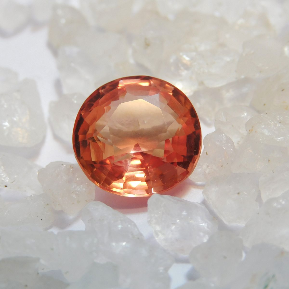 10.00 Ct Round Cut Natural Padparadscha Sapphire CERTIFIED Loose Gemstone